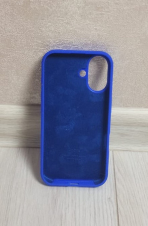 Силиконовый чехол для iPhone 17 с открытой камерой индиго