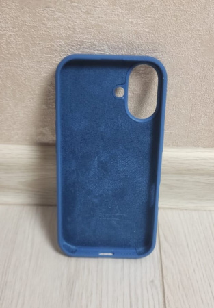 Силиконовый чехол для iPhone 17 с открытой камерой деним