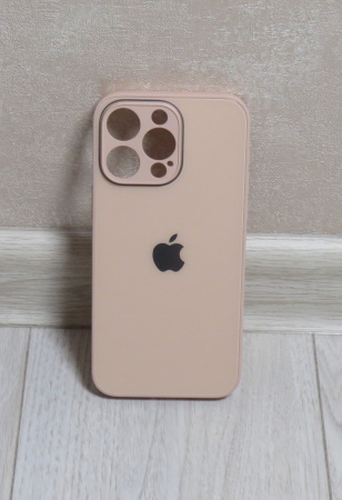 Чехлы стеклянные для iPhone 13 Pro пудровый