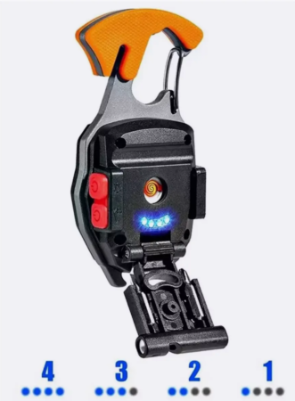 Фонарь брелок портативный аккумуляторный с карабином Type-C KW 5147 Оранжевый