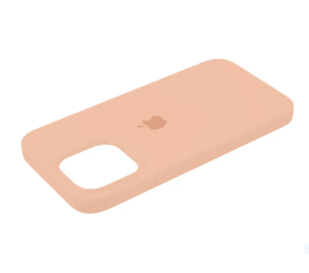 Силиконовый чехол для iPhone 16 Pro с открытой камерой пудровый