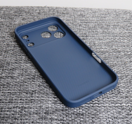 Чехлы стеклянные для iPhone 17 Pro т-синий