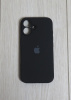 Силиконовый чехол для iPhone 16 с закрытой камерой Черный
