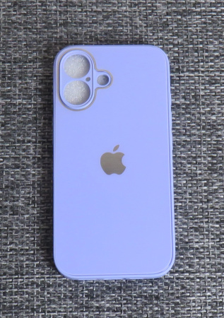 Чехлы стеклянные для iPhone 16 лаванда