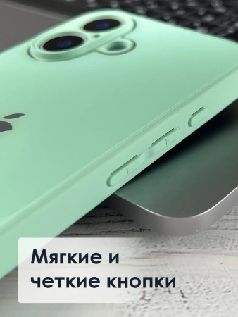 Чехлы стеклянные для iPhone 16 Мятный