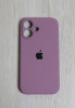 Силиконовый чехол для iPhone 16 Plus с закрытой камерой светло-фиолетовый