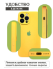 Силиконовый чехол для iPhone 16 Pro Max с закрытой камерой Желтый