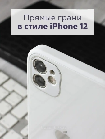 Чехлы стеклянные для iPhone 11 Белый