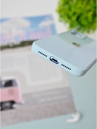 Чехлы стеклянные для iPhone 11 Светло-голубой
