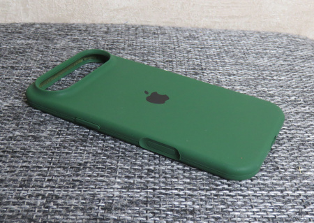 Силиконовый чехол для iPhone 17 Air с открытой камерой т-зеленый