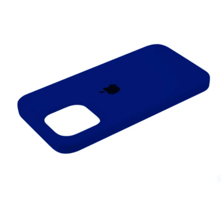 Силиконовый чехол для iPhone 16 Pro с открытой камерой индиго