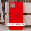 Силиконовый чехол для iPhone 15 Plus с открытой камерой Красный