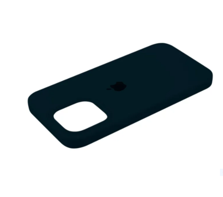 Силиконовый чехол для iPhone 16 Pro с открытой камерой т-синий