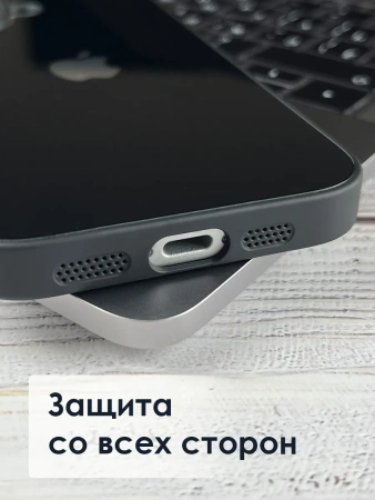 Чехлы стеклянные для iPhone 16 Черный