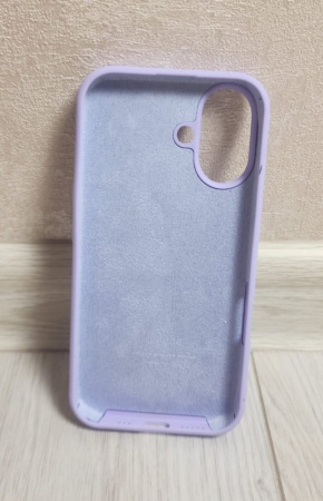 Силиконовый чехол для iPhone 17 с открытой камерой лаванда