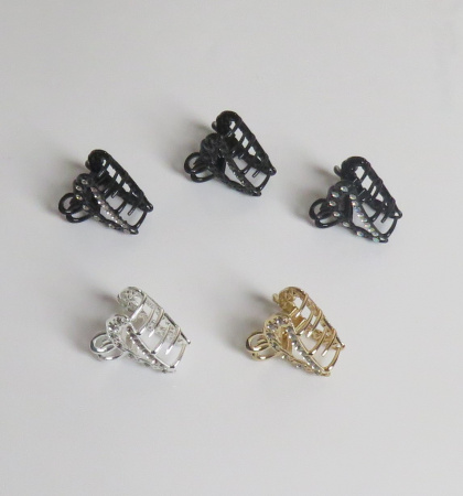 Крабики для волос маленькие набор 6 шт подарок на 8 марта микс цвета