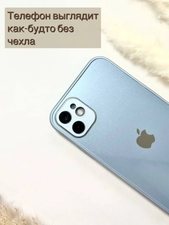 Чехлы стеклянные для iPhone 11 Титановый