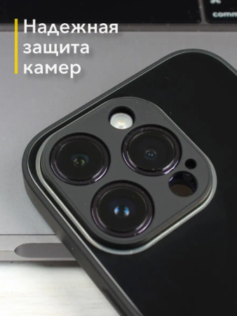 Чехлы стеклянные для iPhone 14 Pro Max Черный