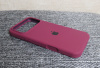 Силиконовый чехол для iPhone 17 Pro с открытой камерой бордовый
