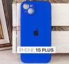 Силиконовый чехол для iPhone 15 Plus с закрытой камерой индиго