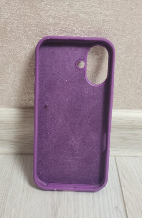 Силиконовый чехол для iPhone 17 с открытой камерой Фиолетовый