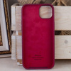 Силиконовый чехол для iPhone 15 Plus с открытой камерой бордовый