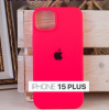 Силиконовый чехол для iPhone 15 Plus с открытой камерой розовый